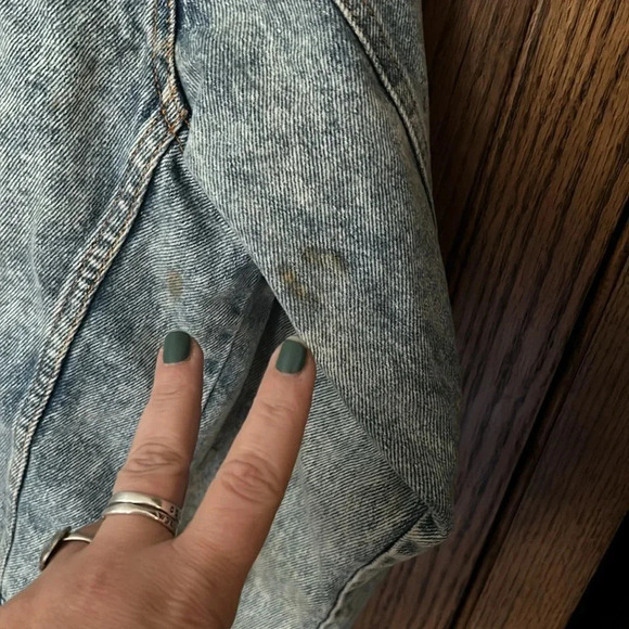 Vintage‎ Acid Wash Denim Jean Jacket 90s Medium Wash Mixed Blues Medium - Picture 5 of 5